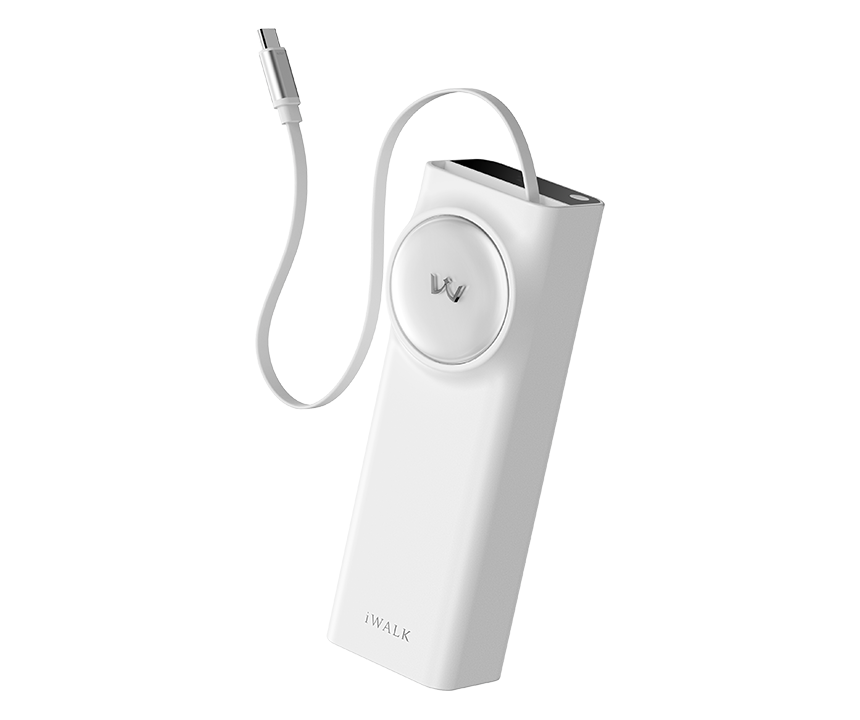 iWALK LinkPod Reel |  20000mAh 65W Built-in 2.3ft Retractable USB-C Cable